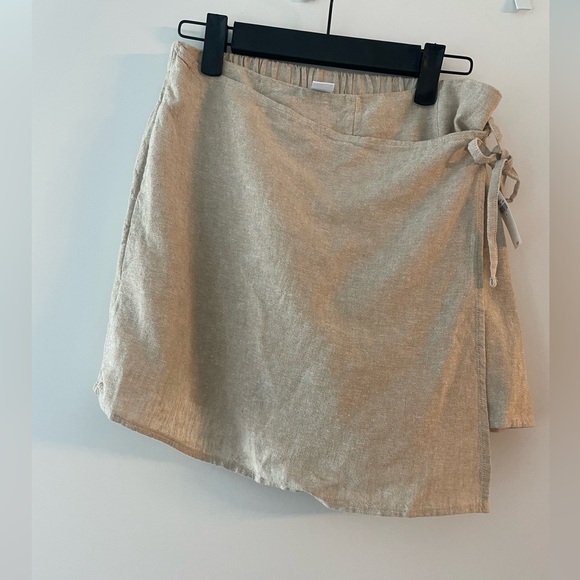 NWT old navy wrap front mini skirt Linen - Picture 5 of 8